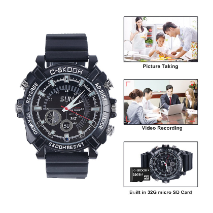 Spy Watch Camera Waterproof 32GB Night Vision